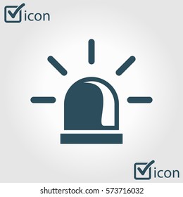 Police single icon. Alarm Power button. Police call button.