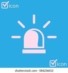 Police single icon. Alarm Power button. Police call button.