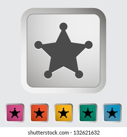 Police single icon. Vector illustration.