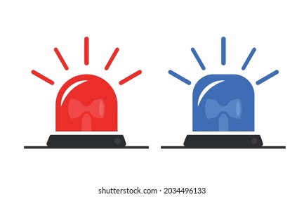Police siren car icon. Light flashers symbol concept. Siren rescue or ambulance light. Vector illustration on white background svg