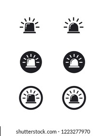 police siren icon collection