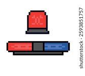 police siren icon pixel art