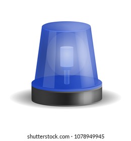 Police siren icon. Realistic illustration of police siren vector icon for web