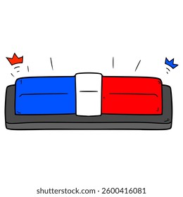 police siren illustration hand drawn isolated vector