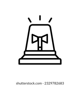 Police Siren Outline Icon Vector Illustration