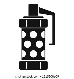 Police smoke grenade icon. Simple illustration of police smoke grenade vector icon for web design isolated on white background