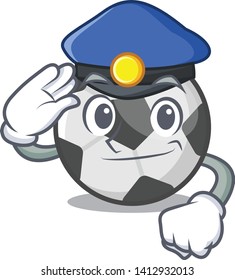 Police soccer ball in the cartoon shape