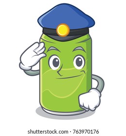 Police soft drink character cartoon