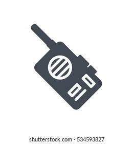 police solid icon talky walky silhouette
