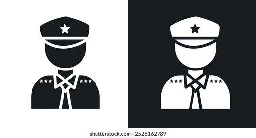 Police solid vector icon pack