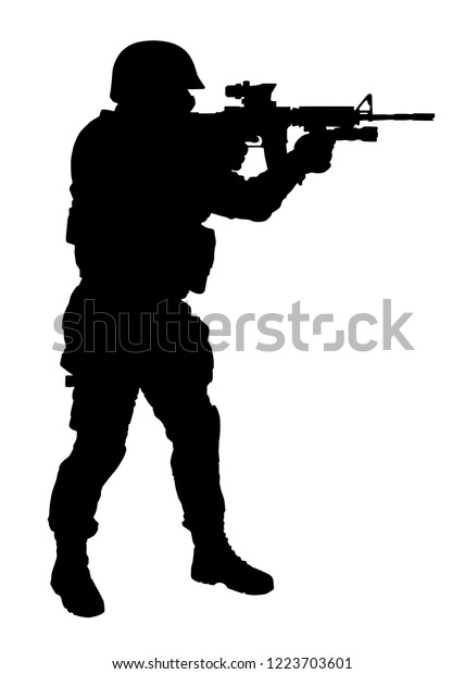 Police Special Forces Counter Terrorist Team Stock Vector (Royalty Free ...