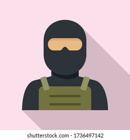 Police special forces icon. Flat illustration of police special forces vector icon for web design