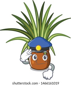 Police spider plant in the character shape