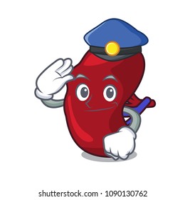 Police Spleen Character Cartoon Style