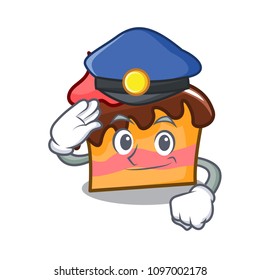 Police sponge cake character cartoon