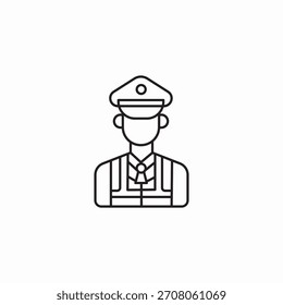 police staff icon sign vector