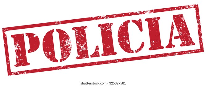 police stamp in spanish