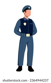 police standing professional isolated icon