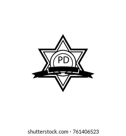 Police star icon. Police element icon. Premium quality graphic design. Signs, outline symbols collection icon for websites, web design, mobile app, info graphics on white background