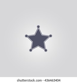 police star icon. vector. sign