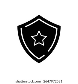 Ícone de escudo de estrela da polícia Design