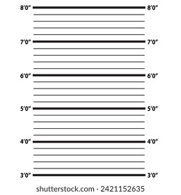 Police station background with stadiometer