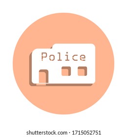 Police station badge icon. Simple glyph, flat vector of police icons for ui and ux, website or mobile application