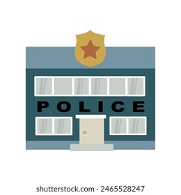 Police station icon clipart avatar logotype isolated vector illustration