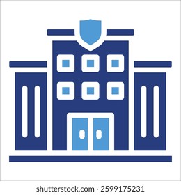 Police Station Icon Element For Design