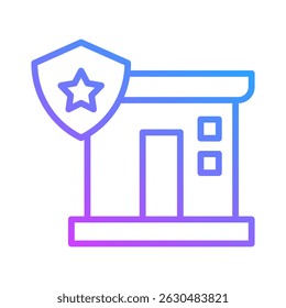 Police Station Icon Element For Design