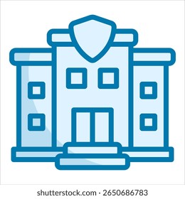 Police Station Icon Element For Design