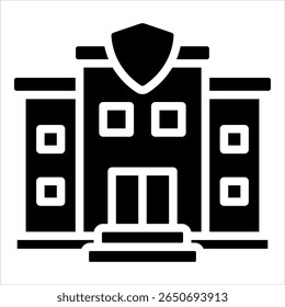 Police Station Icon Element For Design