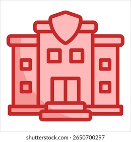 Police Station Icon Element For Design