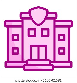 Police Station Icon Element For Design