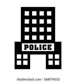 police station icon image vector illustration design 