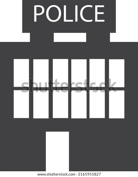 Police station icon,
security icon vector