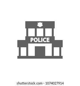 Police station icon in trendy flat style isolated on white background. Symbol for your web site design, logo, app, UI. Vector illustration, EPS