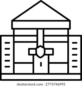 Police Station Icon Vector Element line icon design vector icons