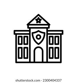 Police Station icon in vector. Illustration