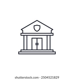 Police Station icon vector illustration. Police Station symbol isolated on white background