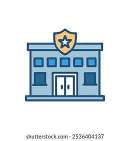 police station icon vector illustration