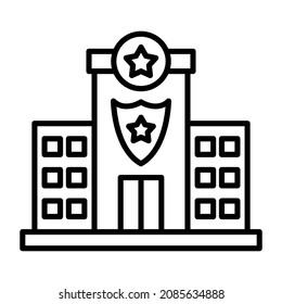 Police Station icon vector image. Can also be used for web apps, mobile apps and print media.