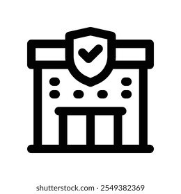 police station icon. vector line icon for your website, mobile, presentation, and logo design.
