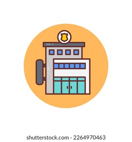 Police Station icon in vector. Logotype