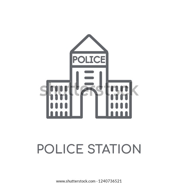 Police\
station linear icon. Modern outline Police station logo concept on\
white background from Architecture and Travel collection. Suitable\
for use on web apps, mobile apps and print\
media.
