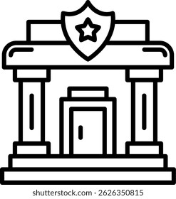 Estación de policía Nuevo diseño creativo de iconos vectoriales