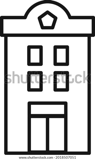 Police Station Outline Vector Icon Stock Vector (Royalty Free ...