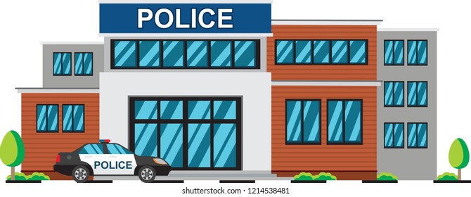 police station vector