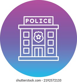 Police Station vector icon. Can be used for printing, mobile and web applications.