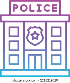 Police Station vector icon. Can be used for printing, mobile and web applications.